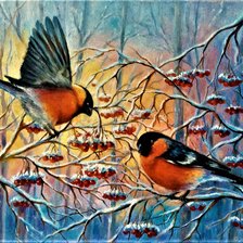 КРЕЩЕНИЕ.МОРОЗ.СНЕГИРИ.