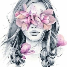 Схема вышивки «девушка»