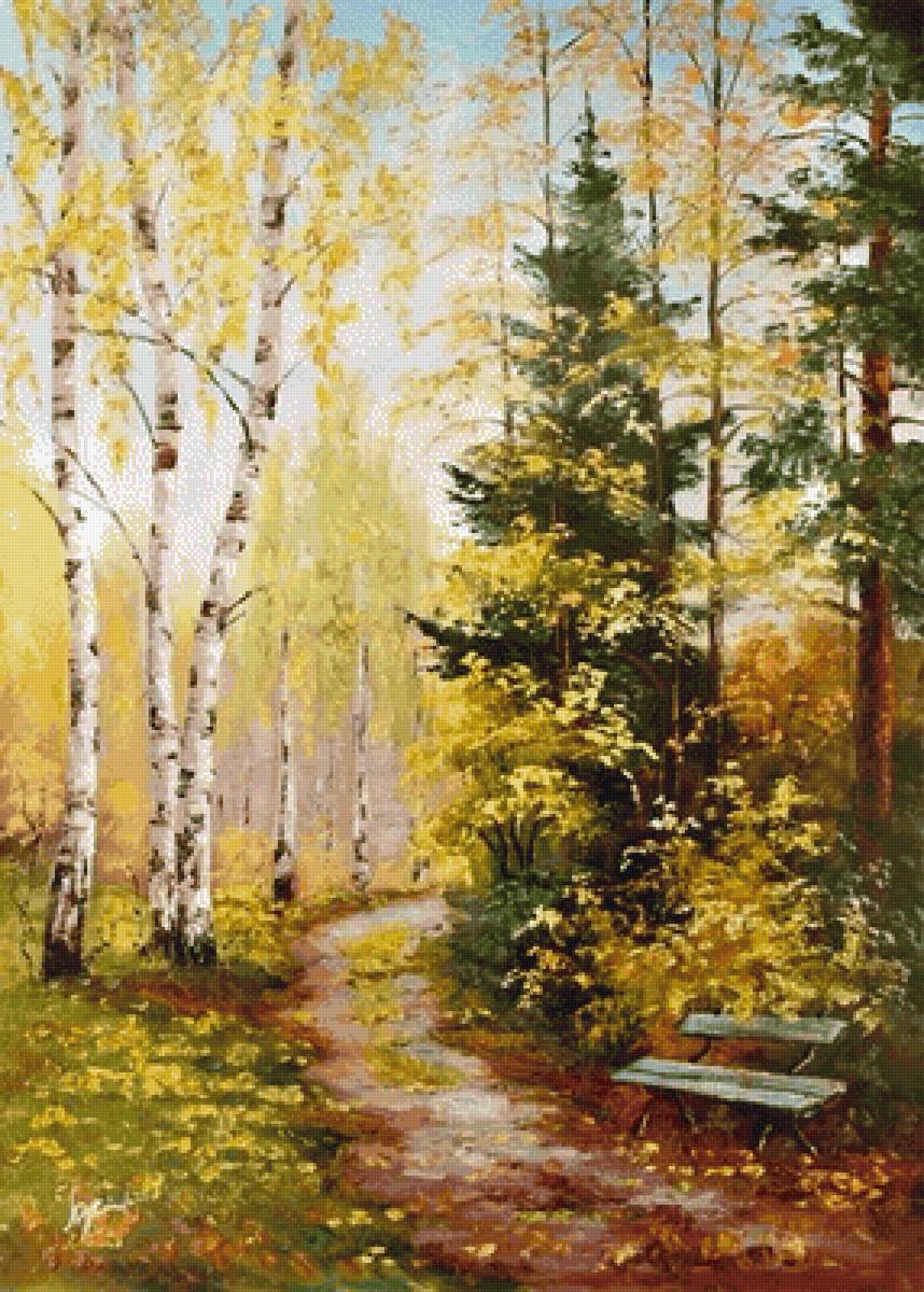 Осень - пейзаж, живопись, осень - предпросмотр