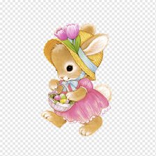 Схема вышивки «кролик»