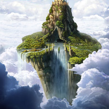 Схема вышивки «Парящий остров»