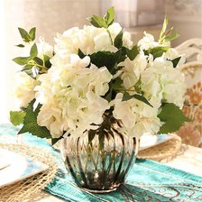 Схема вышивки «Белая гортензия»