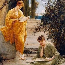 Схема вышивки «Женщины читающие у храма»