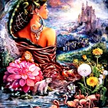 Схема вышивки «Женщина богиня»