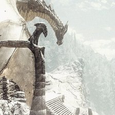 Схема вышивки «дракон- скайрим»