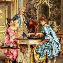 Схема вышивки «Partida de sah 1»