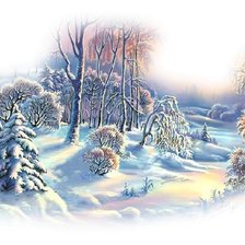 Схема вышивки «Снежная зима»