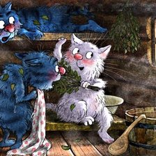 Схема вышивки «Женский день в бане»