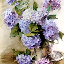 Схема вышивки «Гортензии»