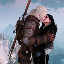 Схема вышивки «Геральт и Йен»