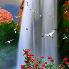 Схема вышивки «Водопад»