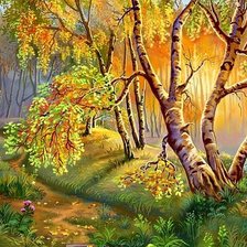 Схема вышивки «У реки»