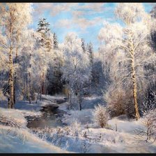 Схема вышивки «Зимний пейзаж»