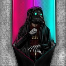 Схема вышивки «Арт ворон»