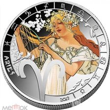 Схема вышивки «Овен  Альфонс Муха»