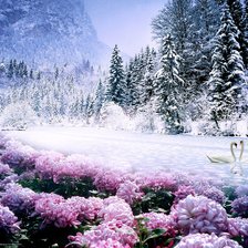 Схема вышивки «зима»