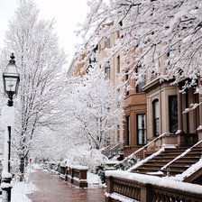 Схема вышивки «Зимний город»