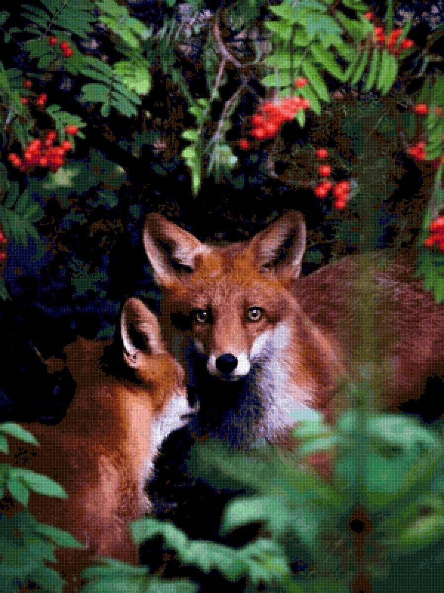 Семья - пейзаж, животные - предпросмотр