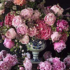 Схема вышивки «Букет пионов»