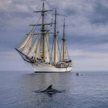 Схема вышивки «Корабль»