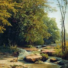 Схема вышивки «Лесной ручей. Владимир Орловский»