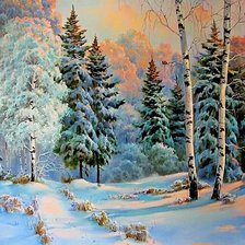 Схема вышивки «Наталья Гусак. Зимний пейзаж»