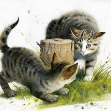 Схема вышивки «Выяснение отношений»