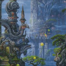 Схема вышивки «затерянный город»