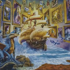 Схема вышивки «драконий музей»