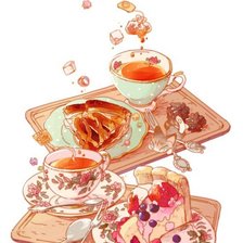 Схема вышивки «Чаепитие»