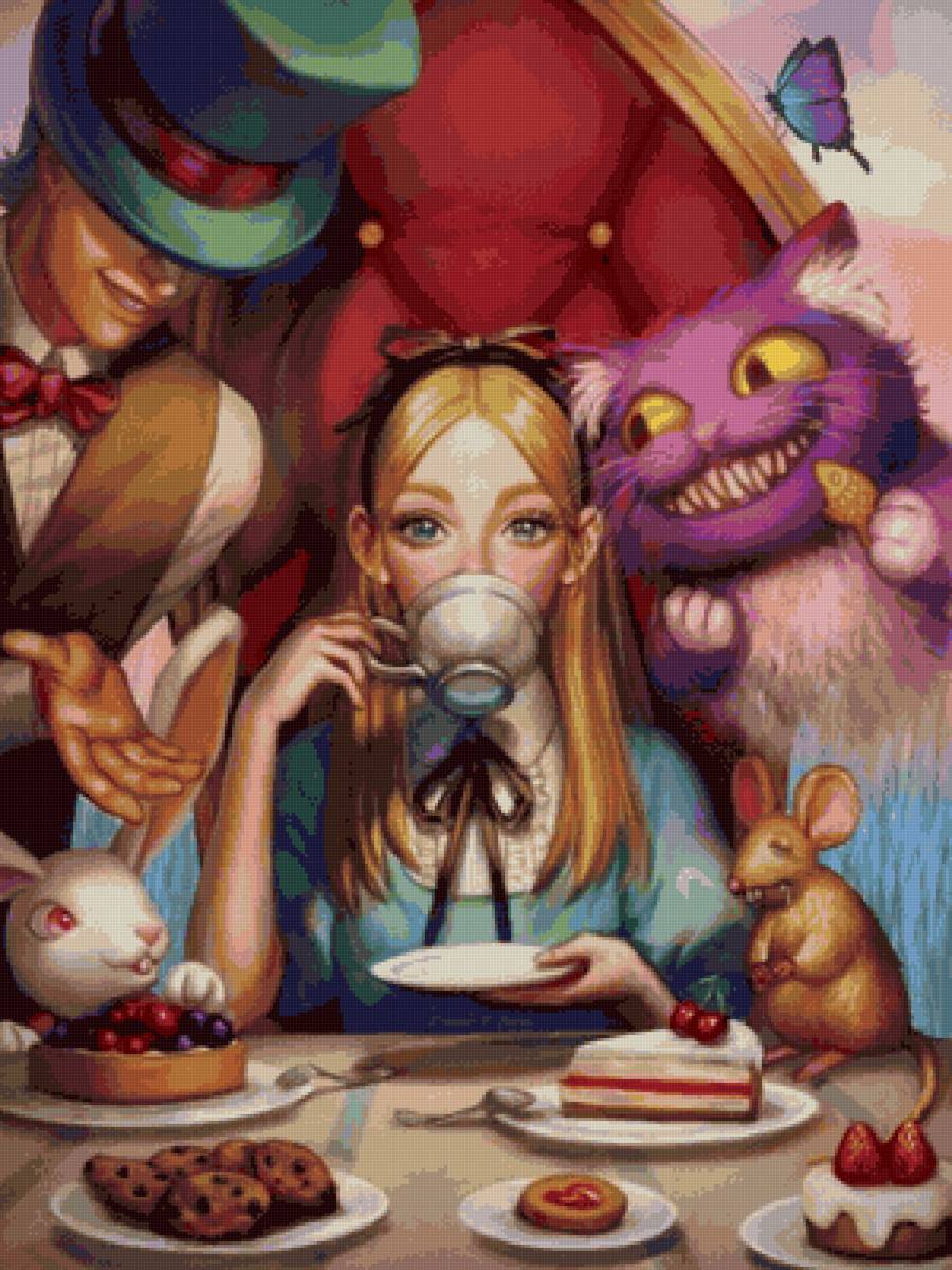 Алиса в стране чудес - животные, пейзаж - предпросмотр