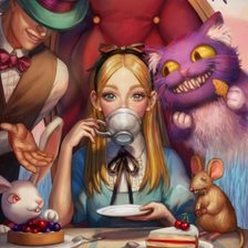 Схема вышивки «Алиса в стране чудес»