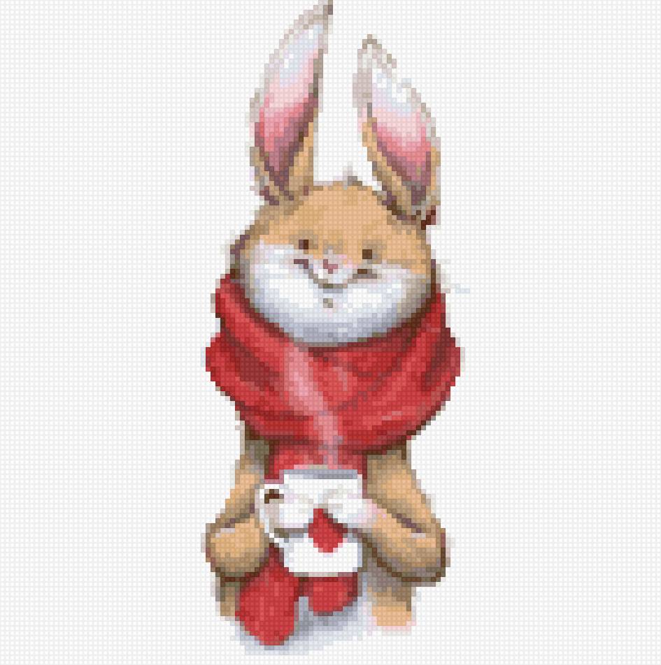 Новогодний зайчик - зайчик, год кролика, новый год - предпросмотр