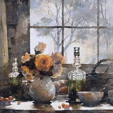 Схема вышивки «Натюрморт у окна»