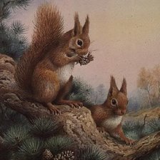 Схема вышивки «Белки»