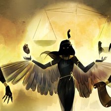 Схема вышивки «Анубис Исида тот»