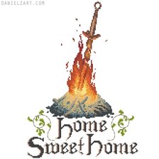 Схема вышивки «Dark souls»