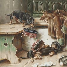 Схема вышивки «Собаки»