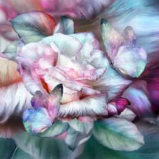 Схема вышивки «Бабочки и розы»