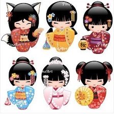 Схема вышивки «GEISHAS VARIAS DMC»