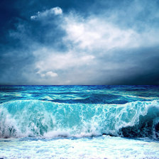 Схема вышивки «море»