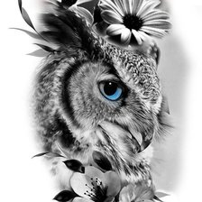 Схема вышивки «Сова»