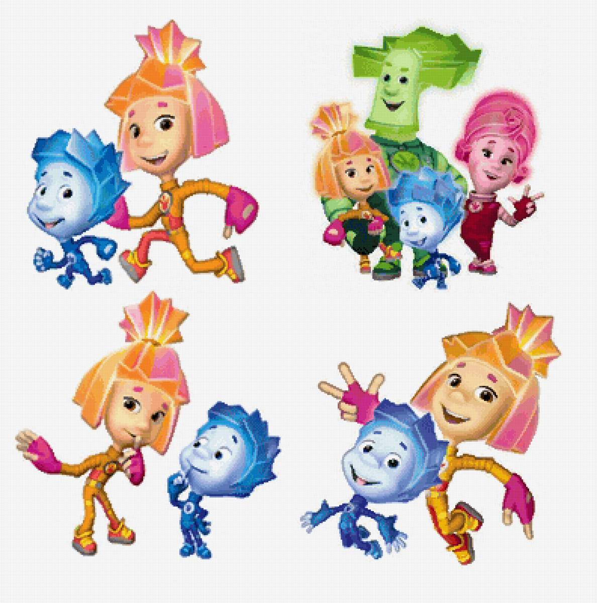 Фиксики - семья мама папа симка нолик брат сестра мася папус - предпросмотр