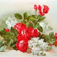 Схема вышивки «Поль де Лонгпре»