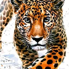 Схема вышивки «леопард»