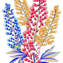 Схема вышивки «люпин»