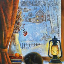 Схема вышивки «зима»