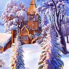 Схема вышивки «Снежная зима»