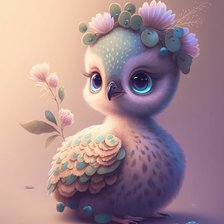 Схема вышивки «Павлин "Бэби"»