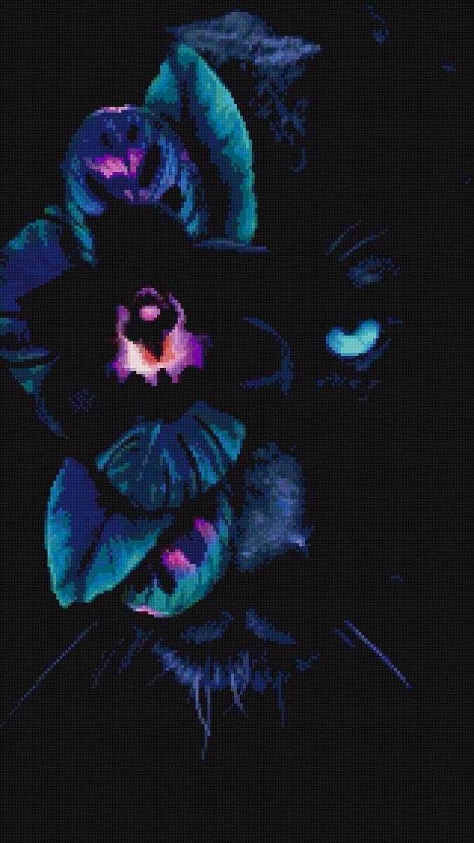 Пантера с цветком - предпросмотр